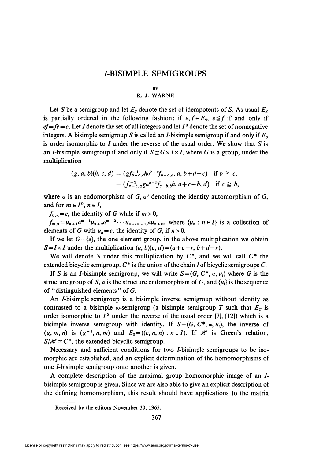 Bisimple Semigroups