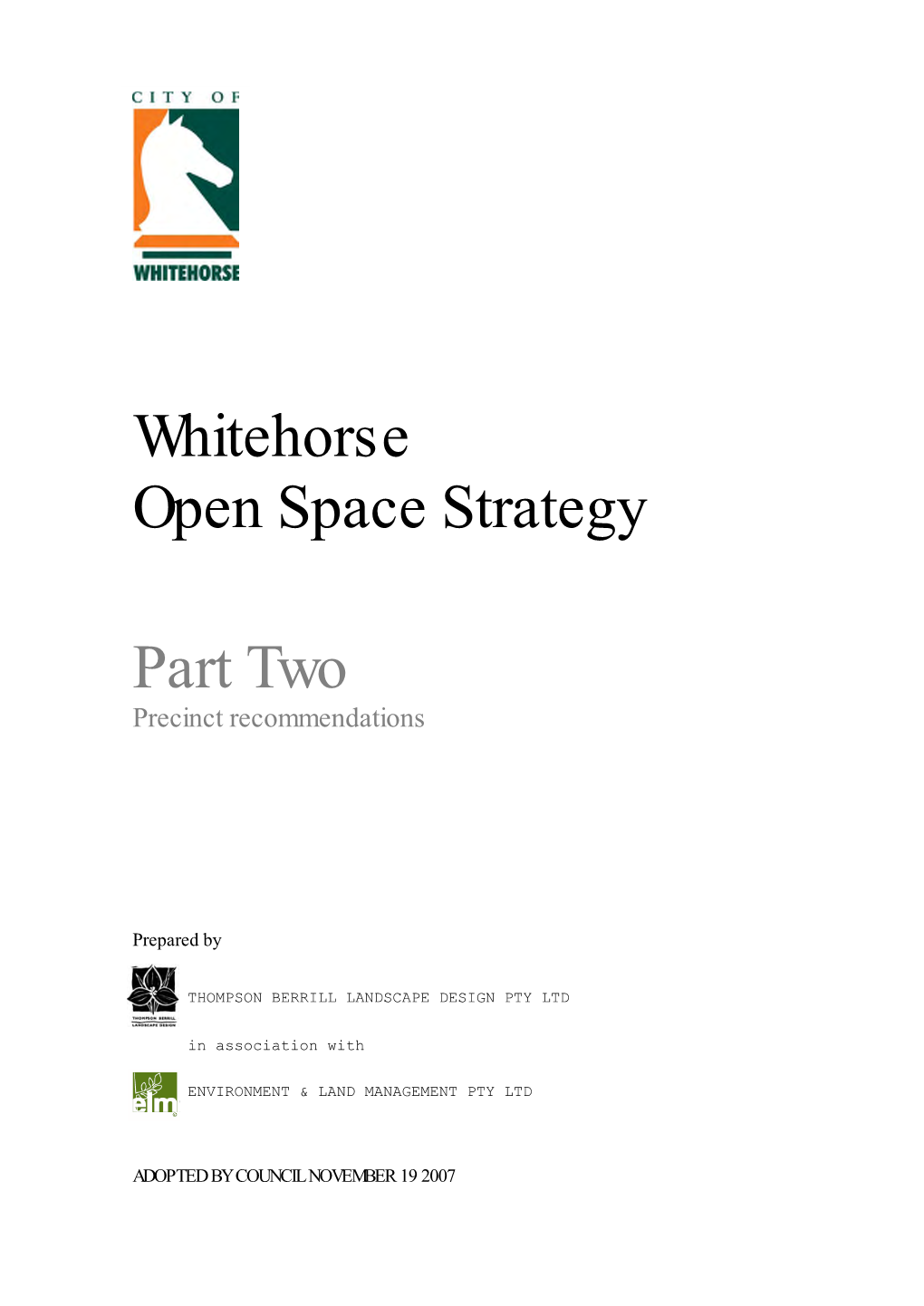 Whitehorse Open Space Strategy