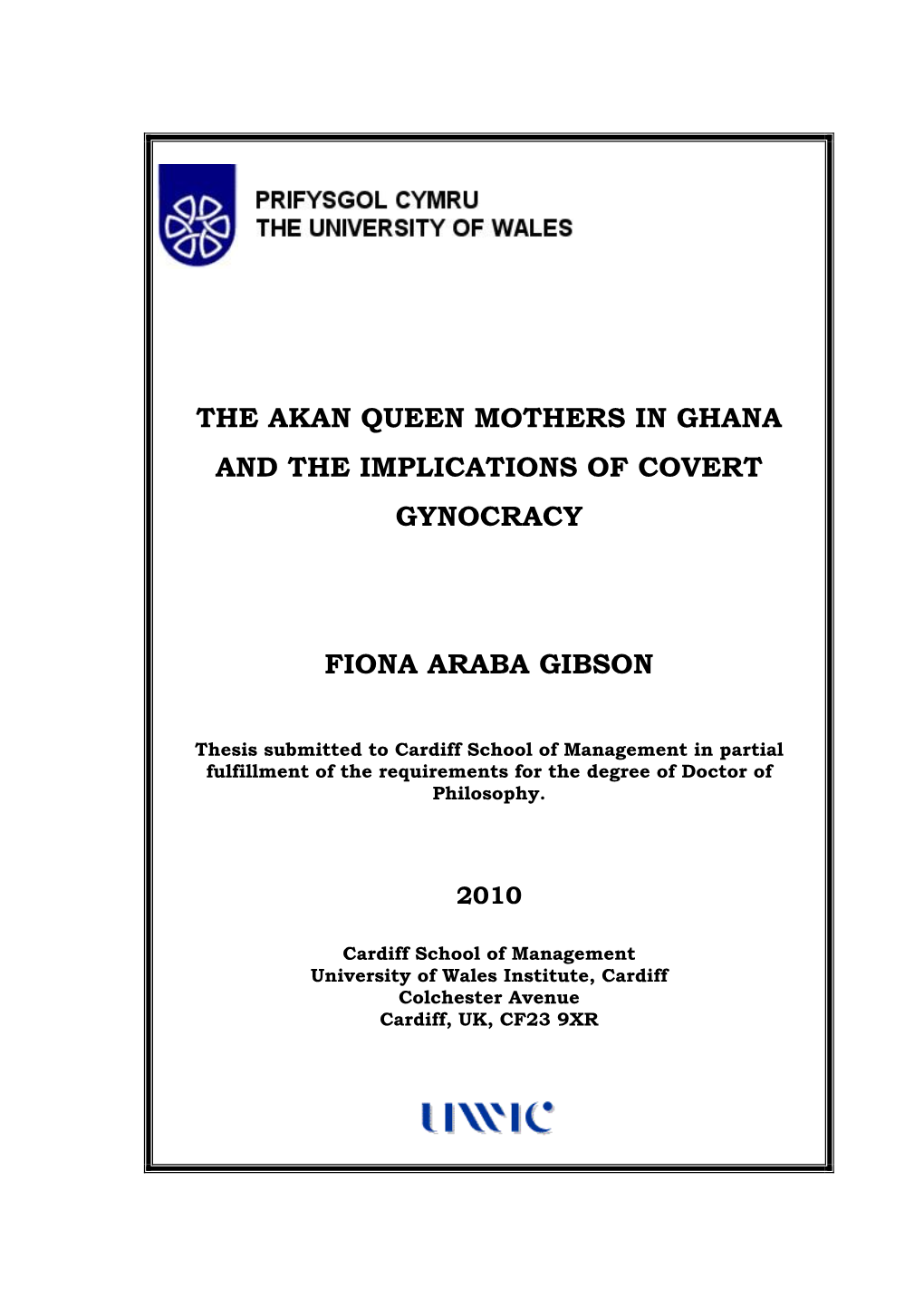 The Akan Queen Mothers in Ghana and the Implications of Covert Gynocracy