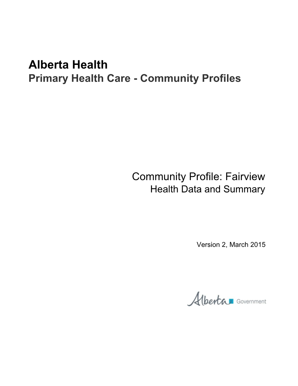 Fairview Health Data and Summary