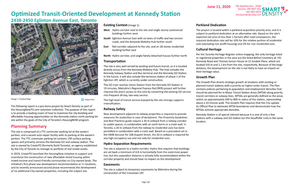 Optimized Transit-Oriented Development at Kennedy Station