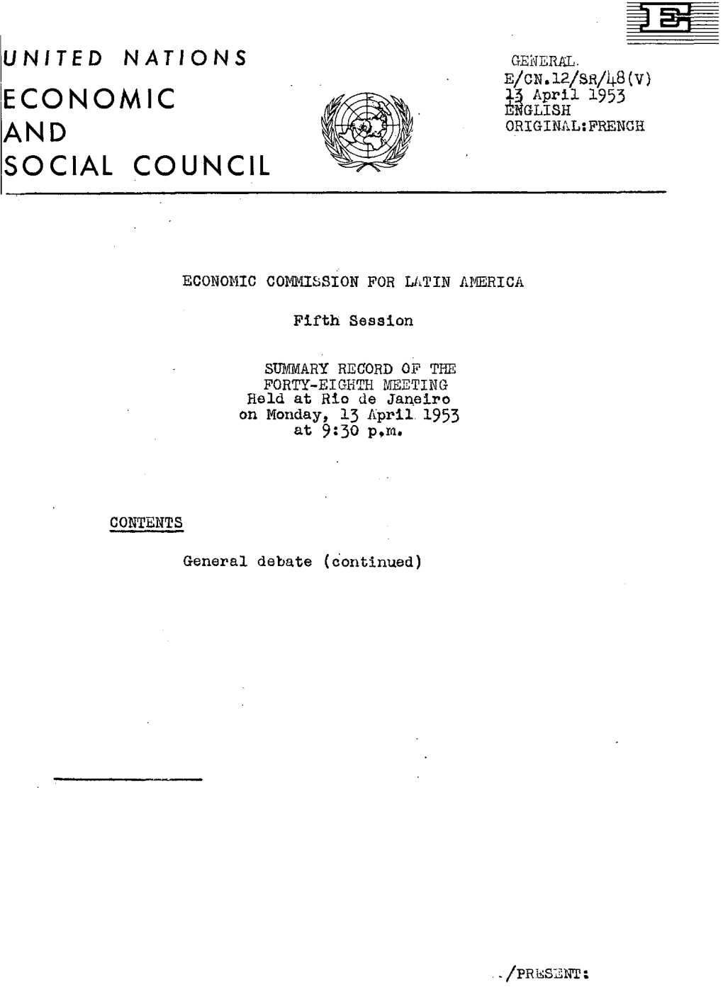 Economic and Social Council