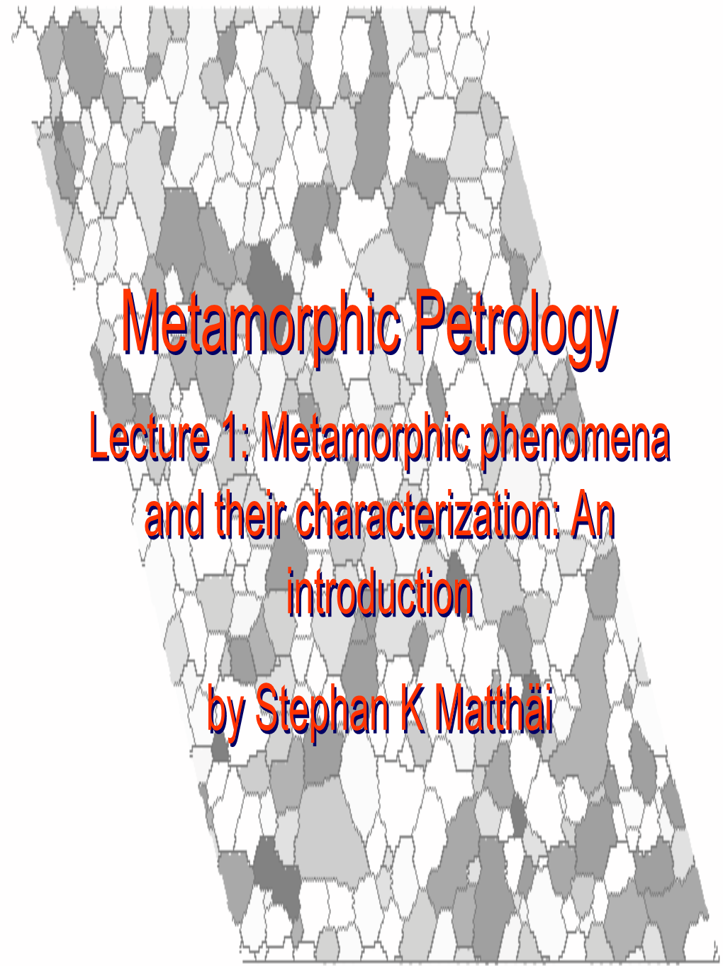 Igneous Petrology 2001