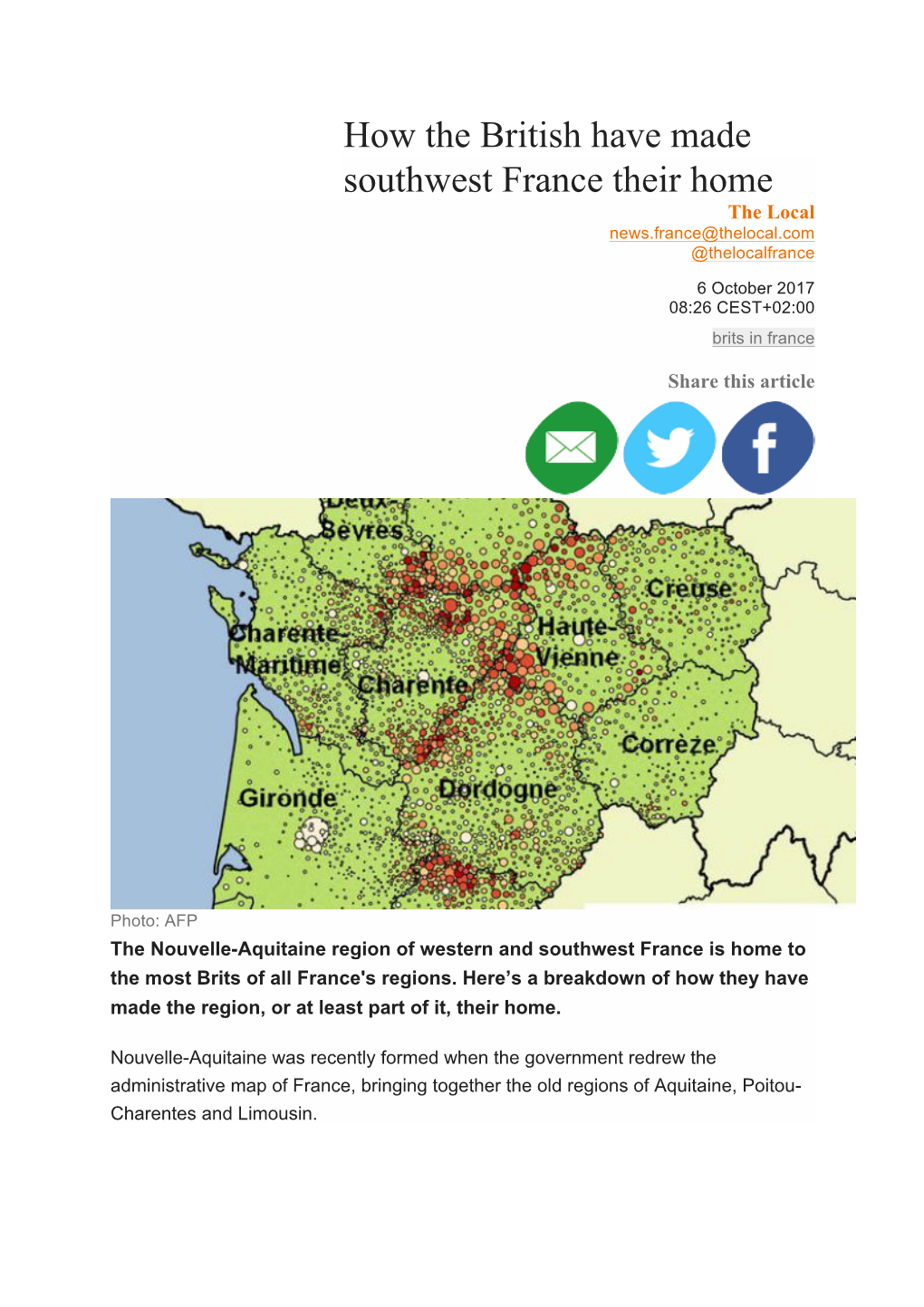 How the British Have Made Southwest France Their Home the Local News.France@Thelocal.Com @Thelocalfrance