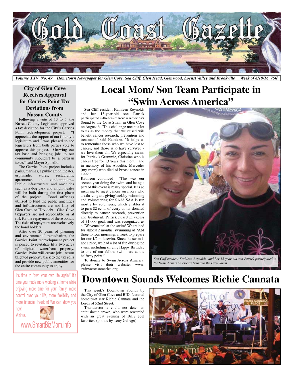 Downtown Sounds Welcomes Richie Cannata Local Mom/ Son Team