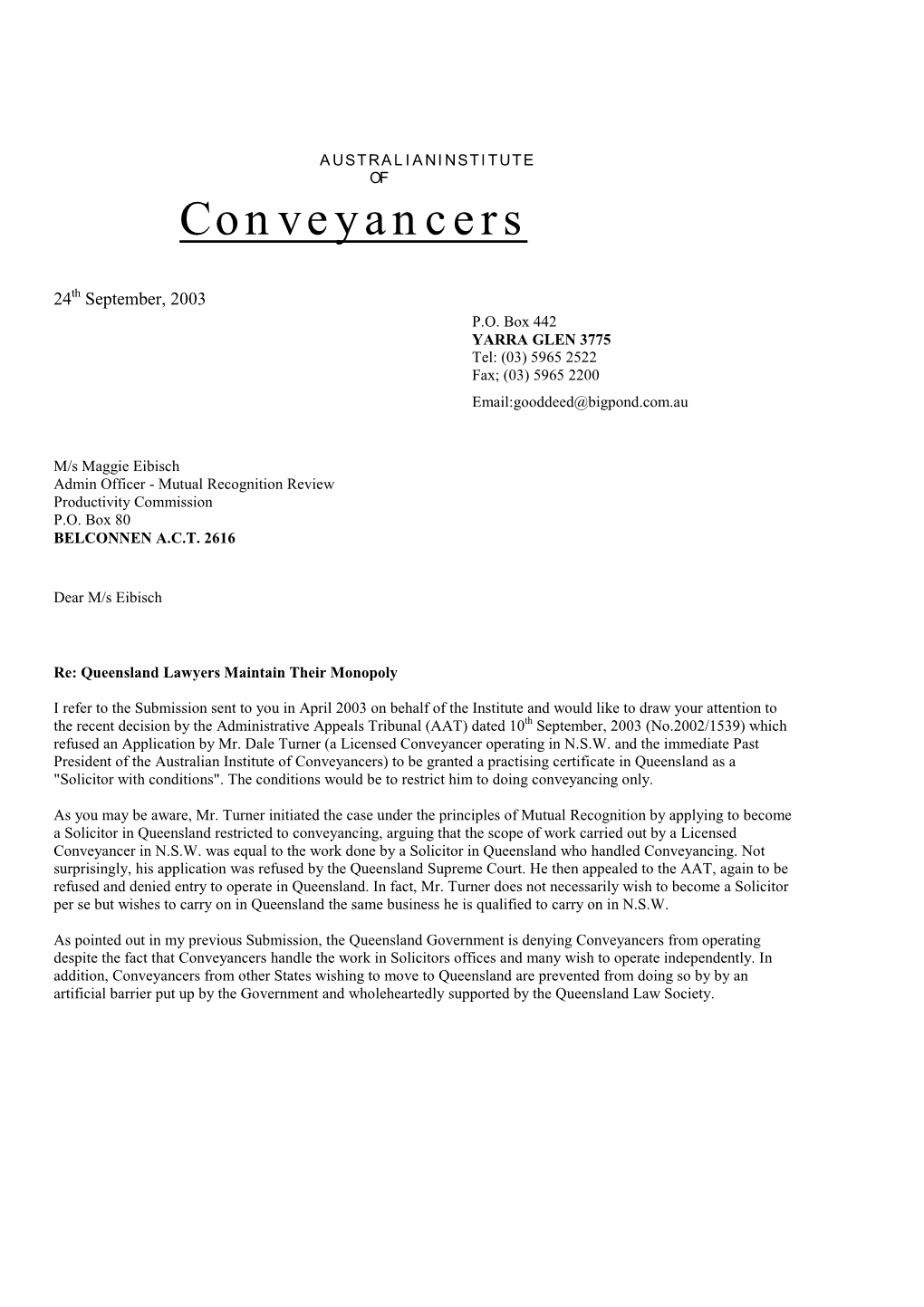 Conveyancers