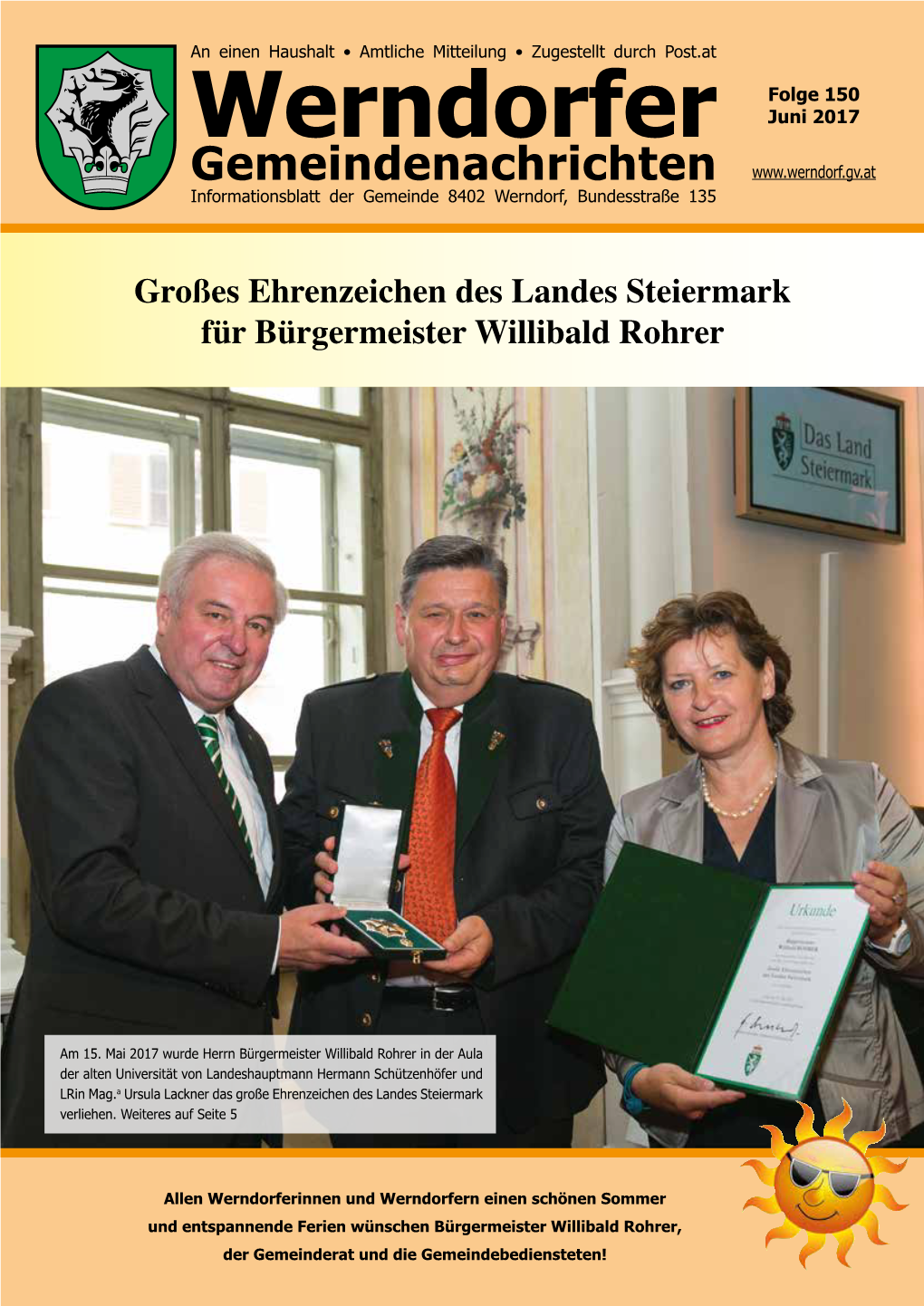 Werndorfer Juni 2017 Gemeindenachrichten Informationsblatt Der Gemeinde 8402 Werndorf, Bundesstraße 135