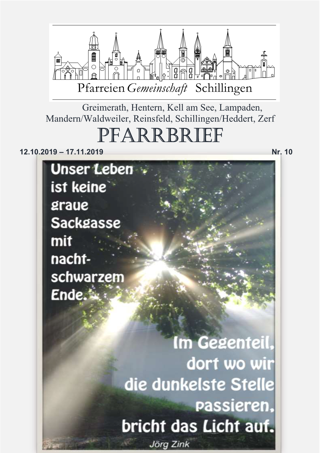 Pfarrbrief 12.10.2019 – 17.11.2019 Nr