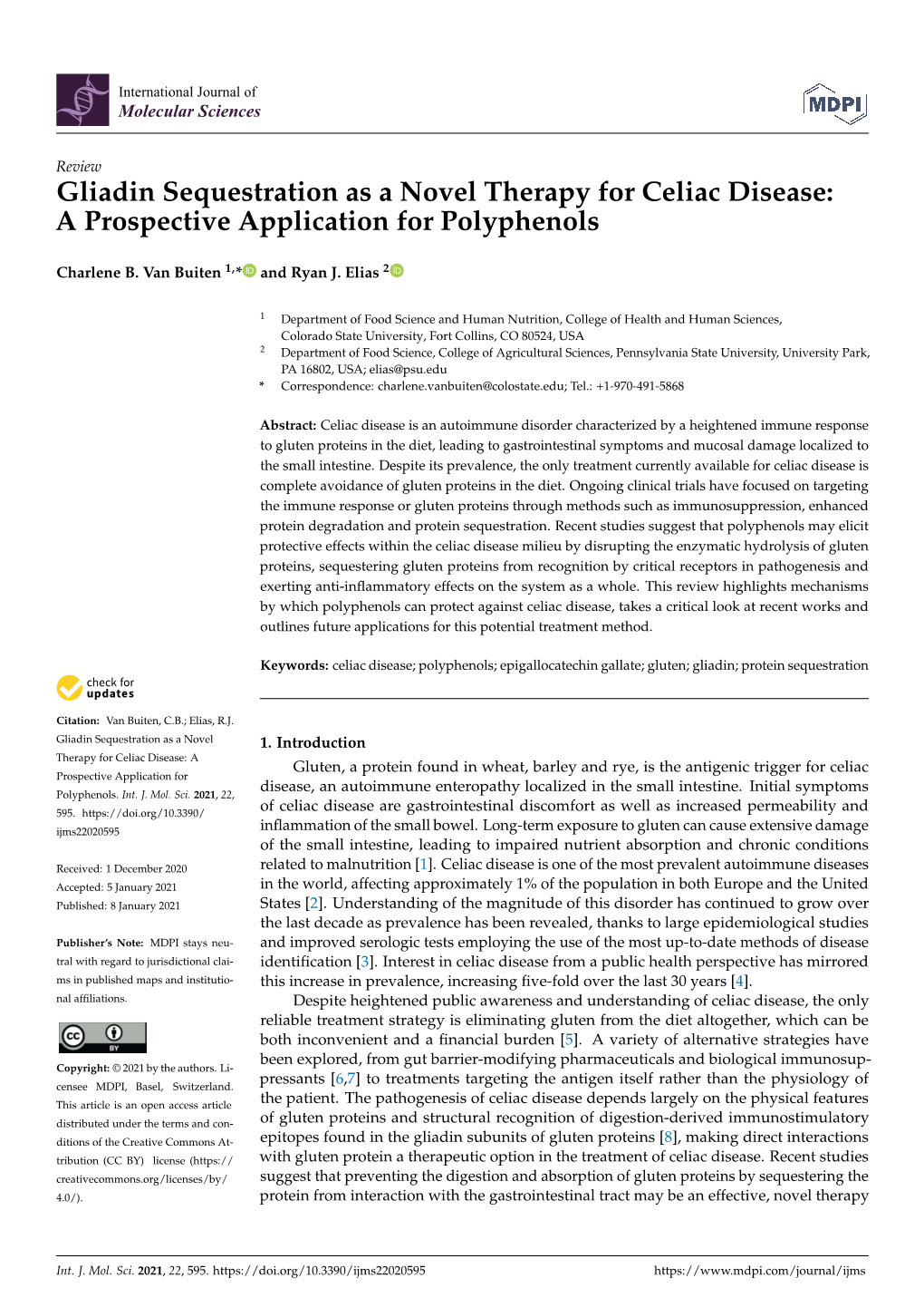 Gliadin Sequestration As a Novel Therapy for Celiac Disease: a Prospective Application for Polyphenols