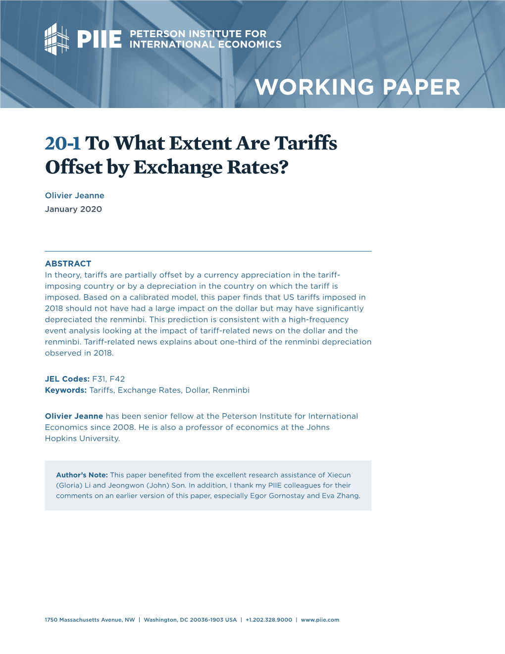 To What Extent Are Tariffs Offset by Exchange Rates?