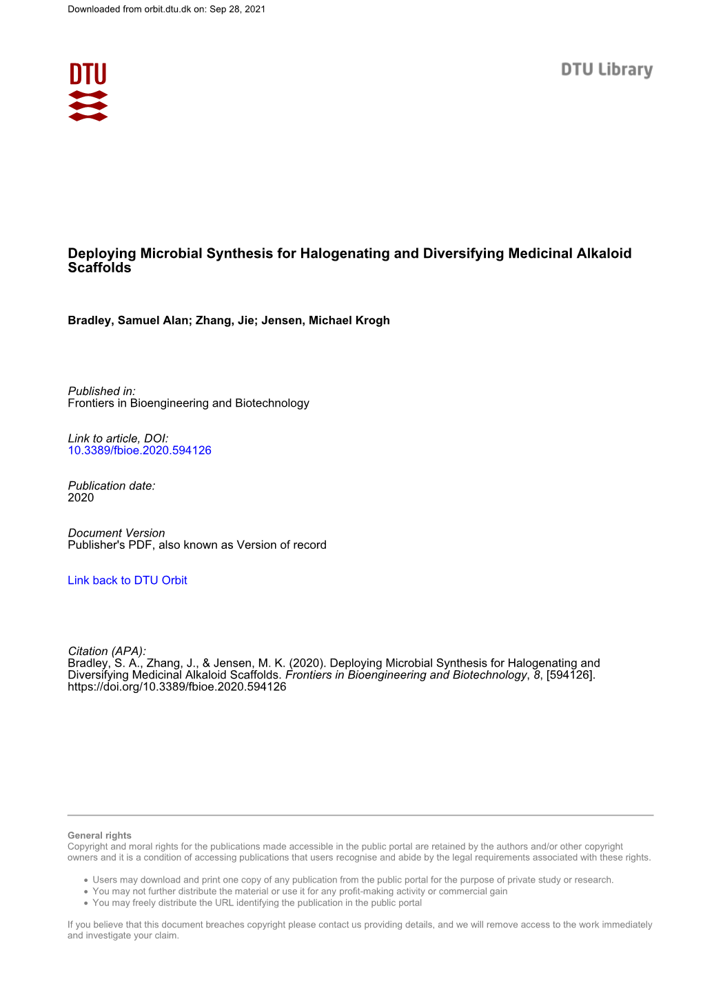 Deploying Microbial Synthesis for Halogenating and Diversifying Medicinal Alkaloid Scaffolds