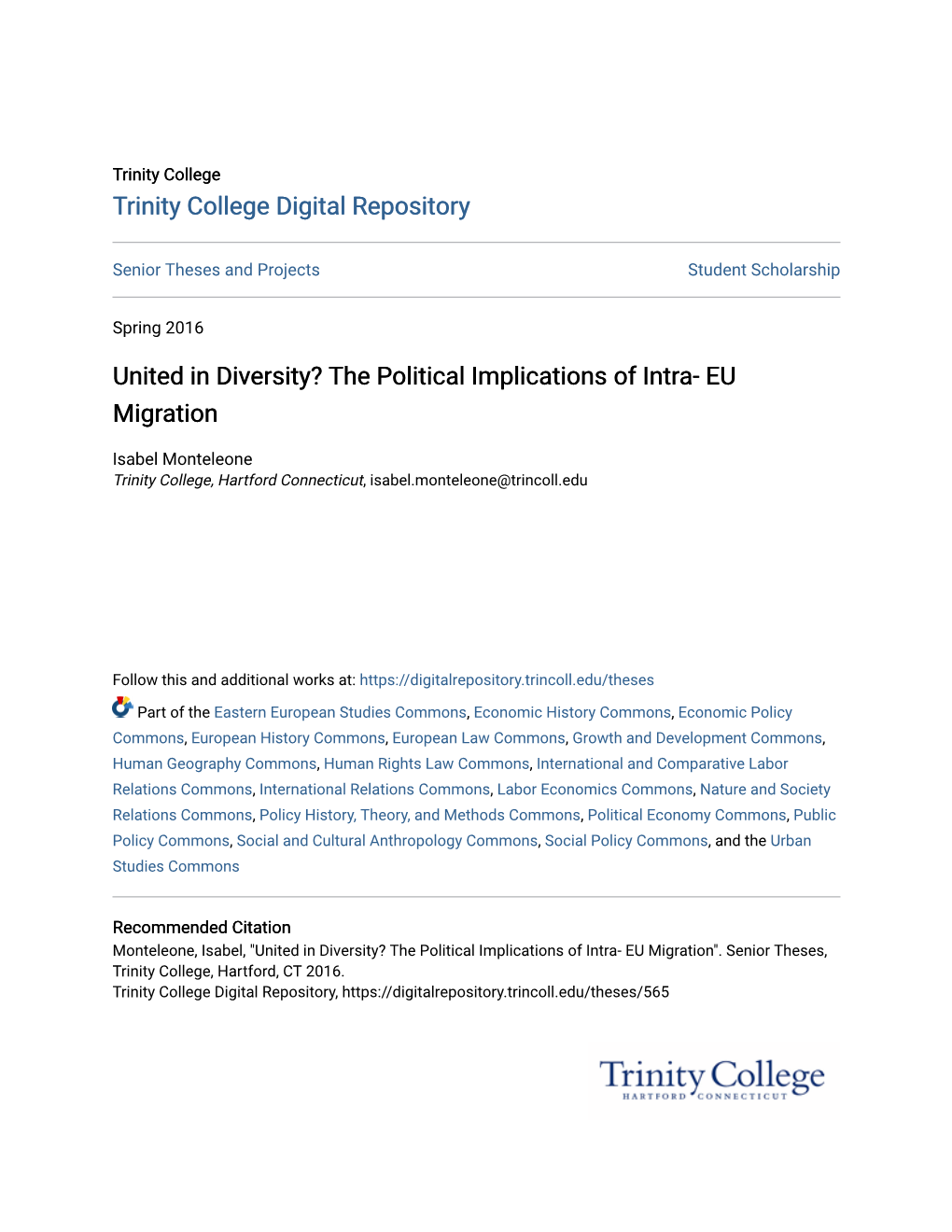 The Political Implications of Intra- EU Migration