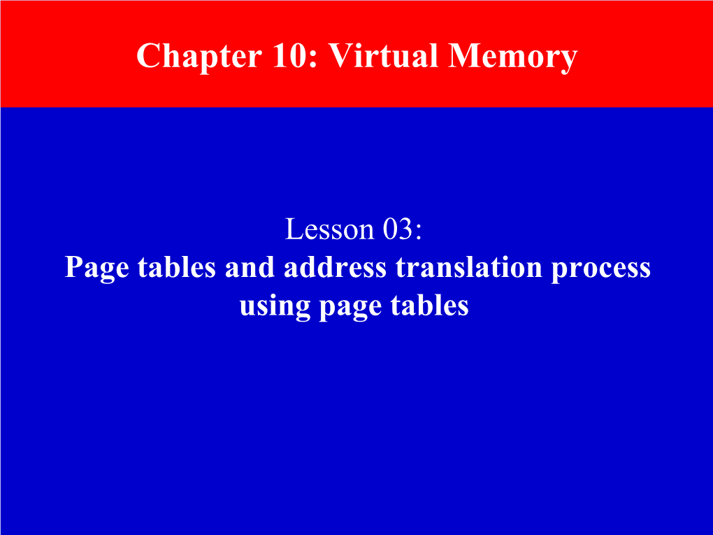 Virtual Memory