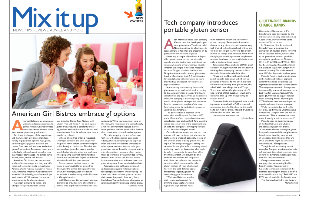 American Girl Bistros Embrace Gf Options Tech Company Introduces