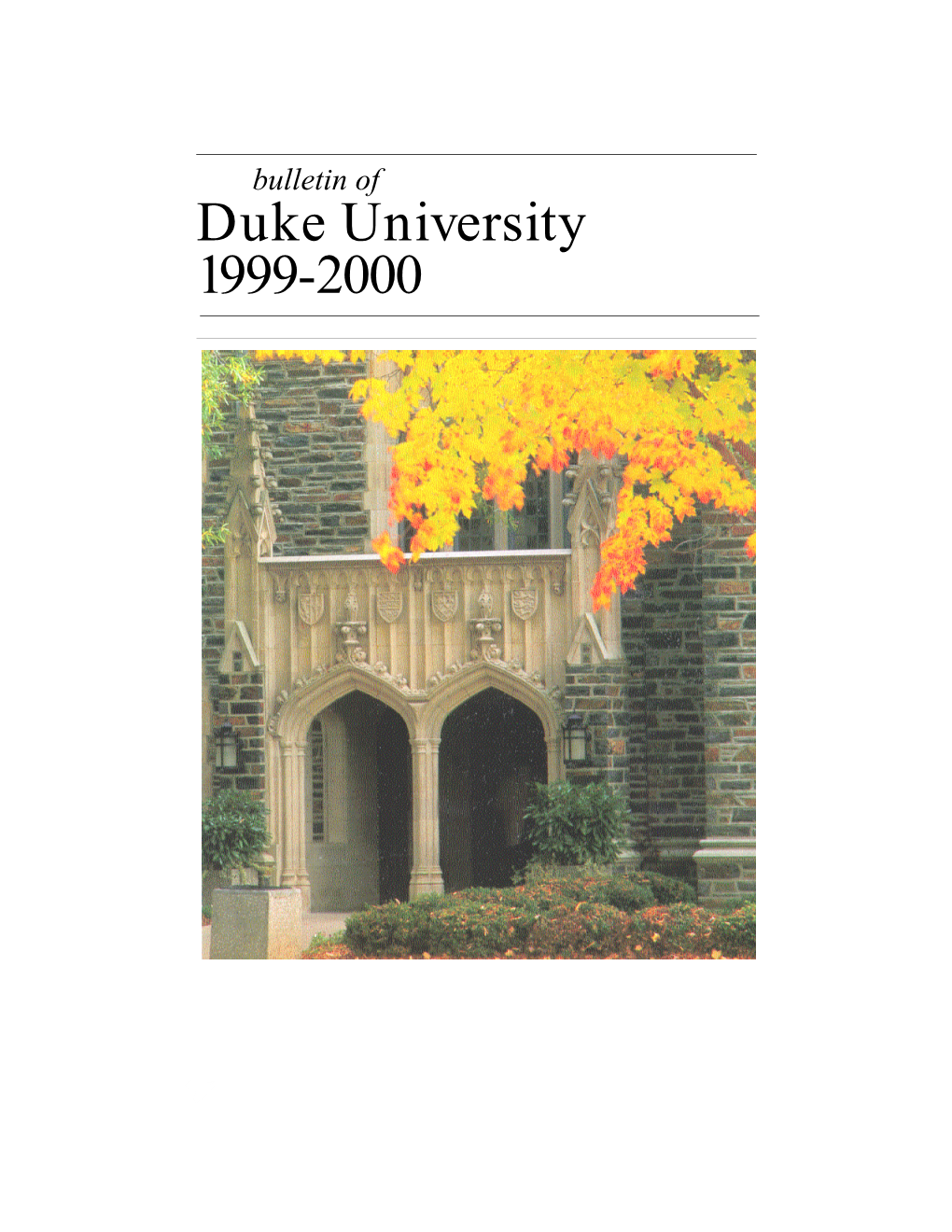 Duke University 1999-2000