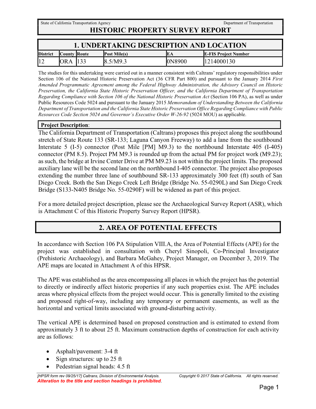 Historic Property Survey Report