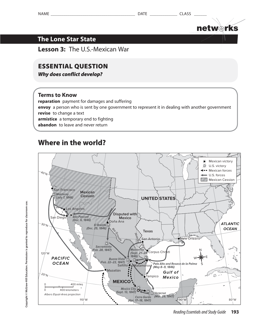 The Lone Star State Lone the 3: Lesson Copyright © Mcgraw-Hill Education