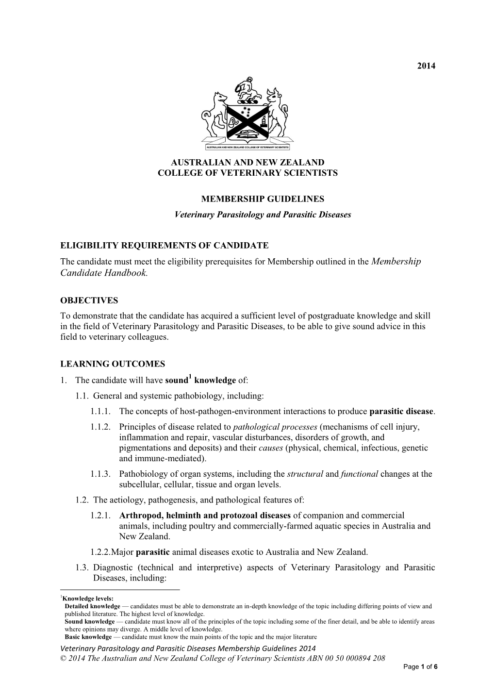 Veterinary Parasitology and Parasitic Diseases