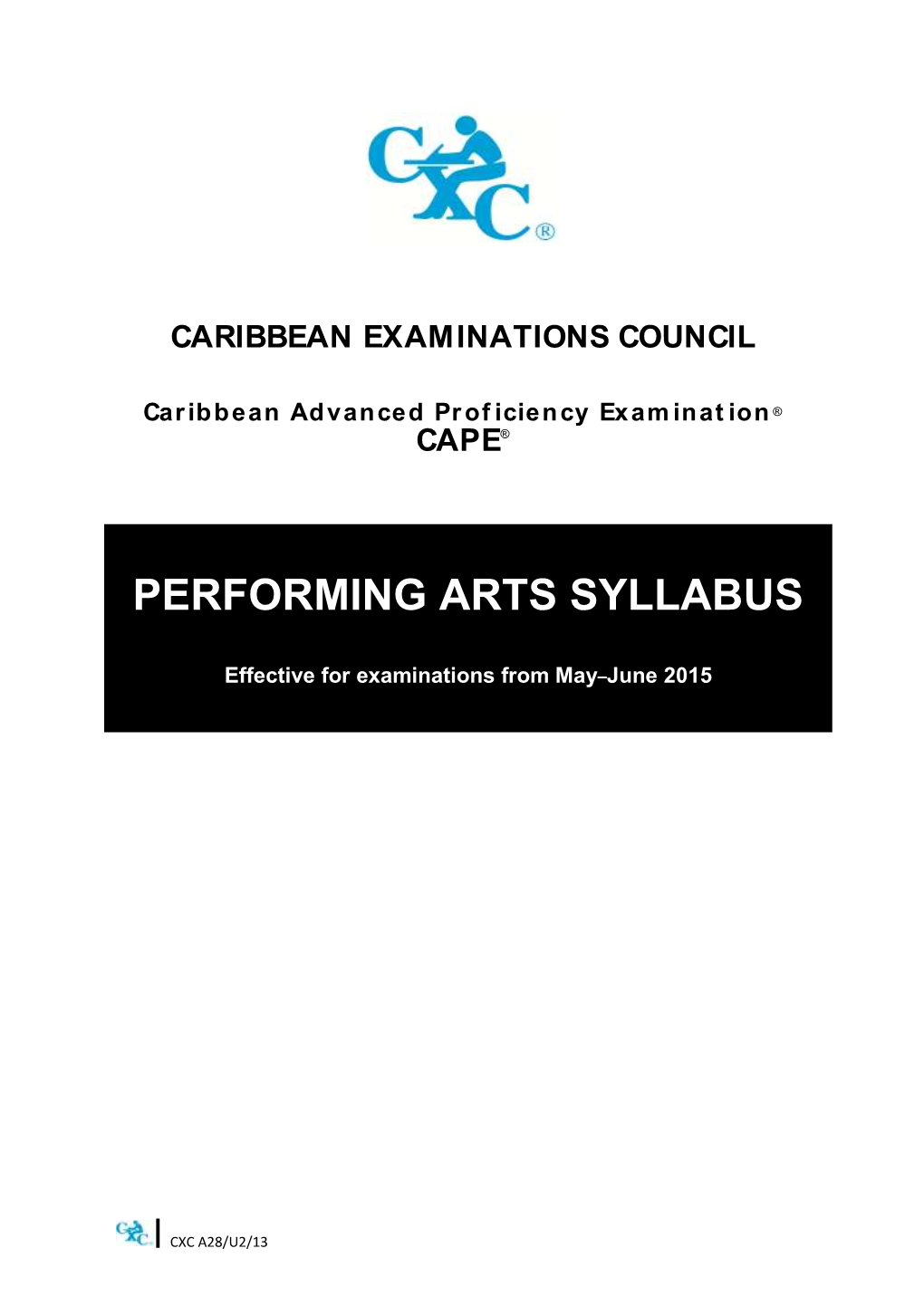 Performing Arts Syllabus