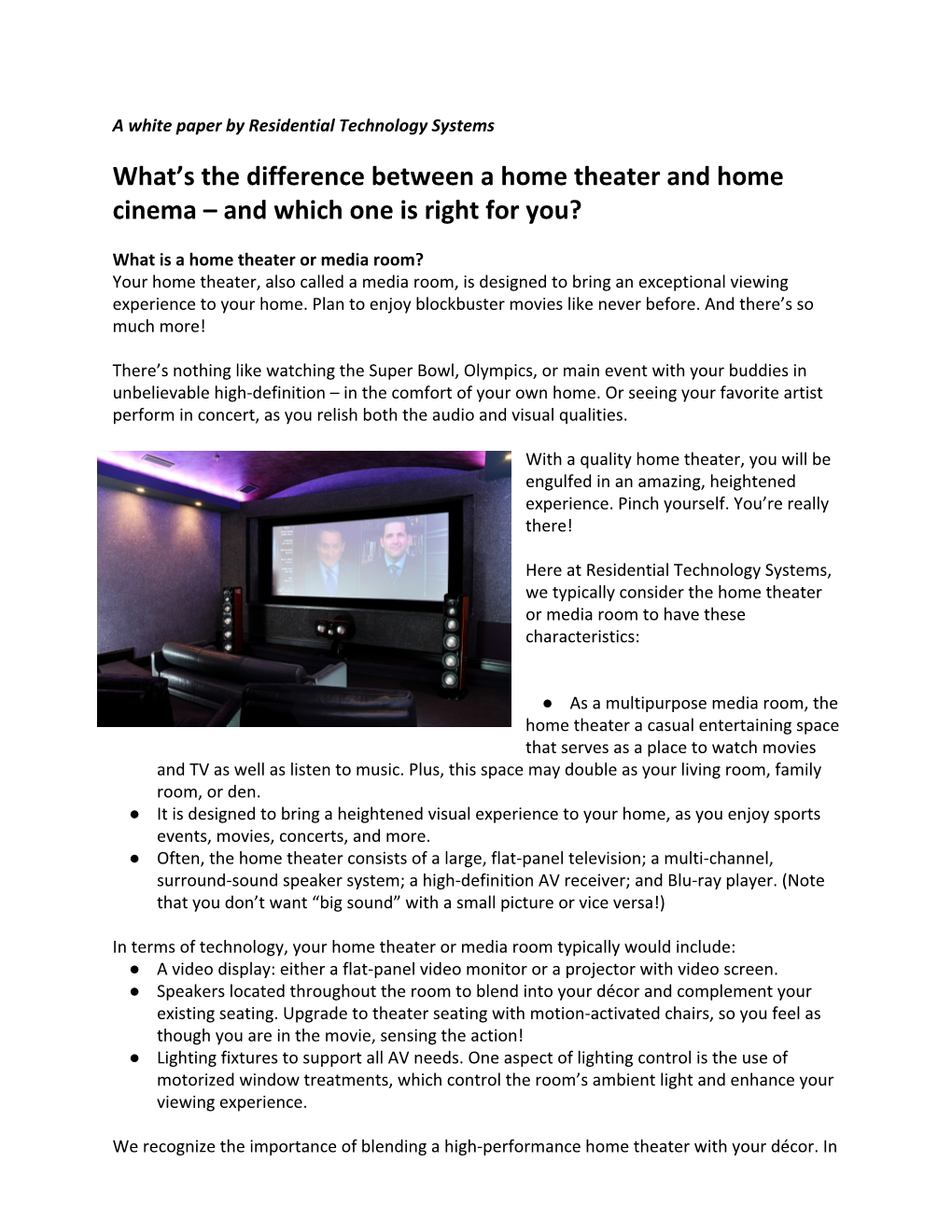 What's the Difference Between a Home Theater and Home Cinema – And