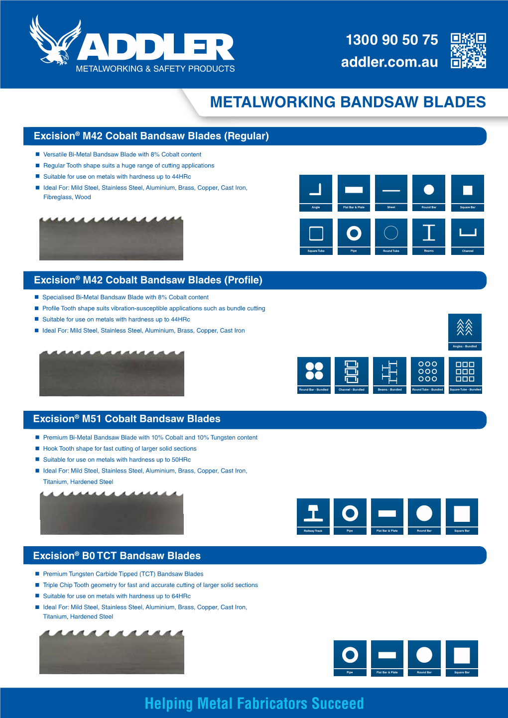 ADLER Metalworking Bandsaw Blades Brochure Digital