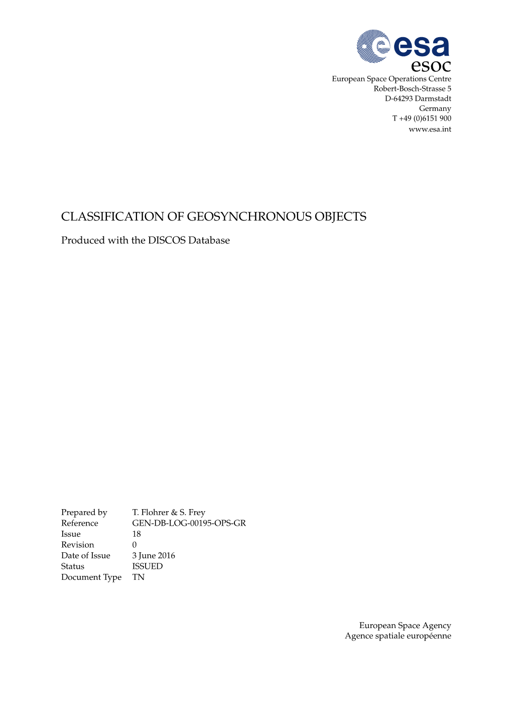 Classification of Geosynchronous Objects