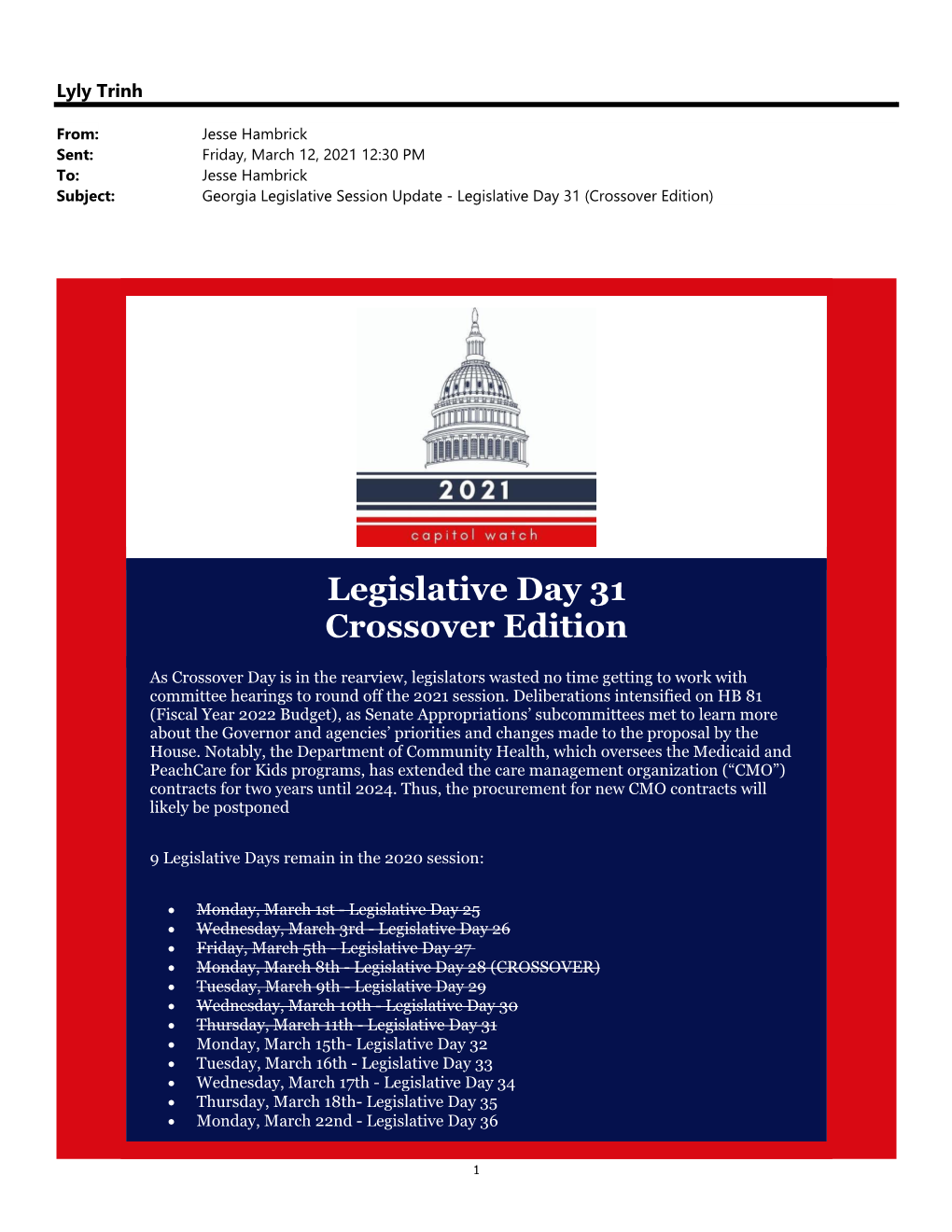 2021 GACSB Legislative Update