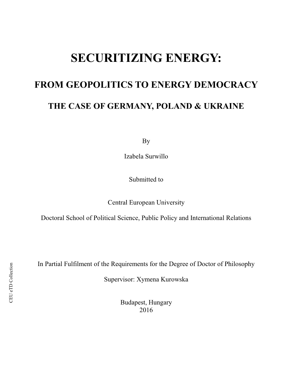 Securitizing Energy