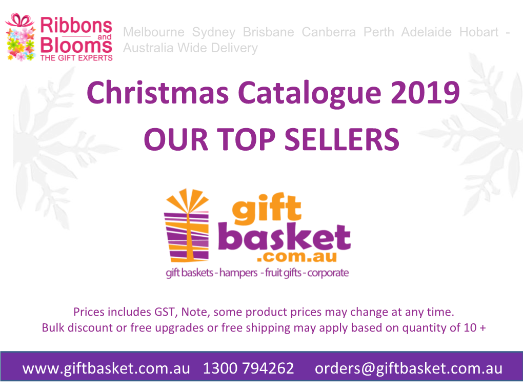 Christmas Catalogue 2019 OUR TOP SELLERS