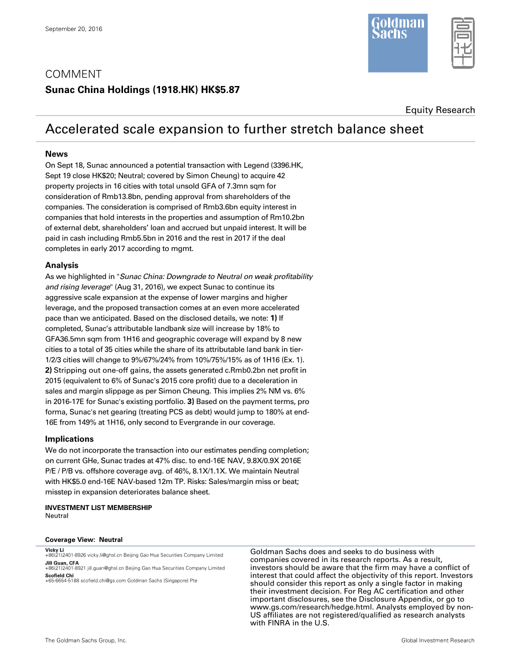 Accelerated Scale Expansion to Further Stretch Balance Sheet