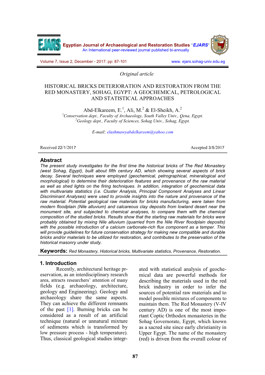 A Geochemical, Petrological and Statistical Approaches