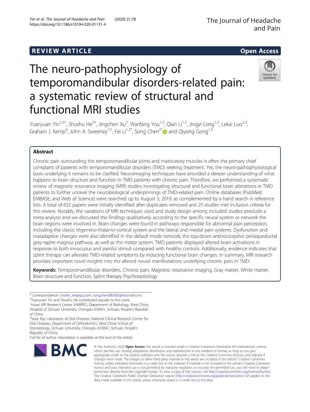 A Systematic Review of Structural and Functional MRI Stud