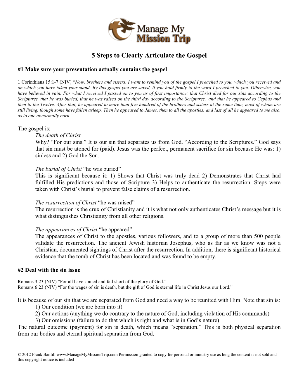 5 Steps to Clearly Articulate the Gospel