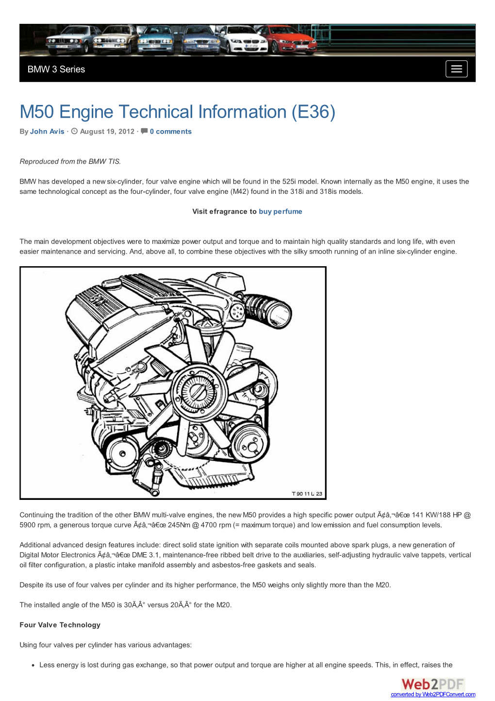 M50 Engine Technical Information (E36) by John Avis ·  August 19, 2012 ·  0 Comments