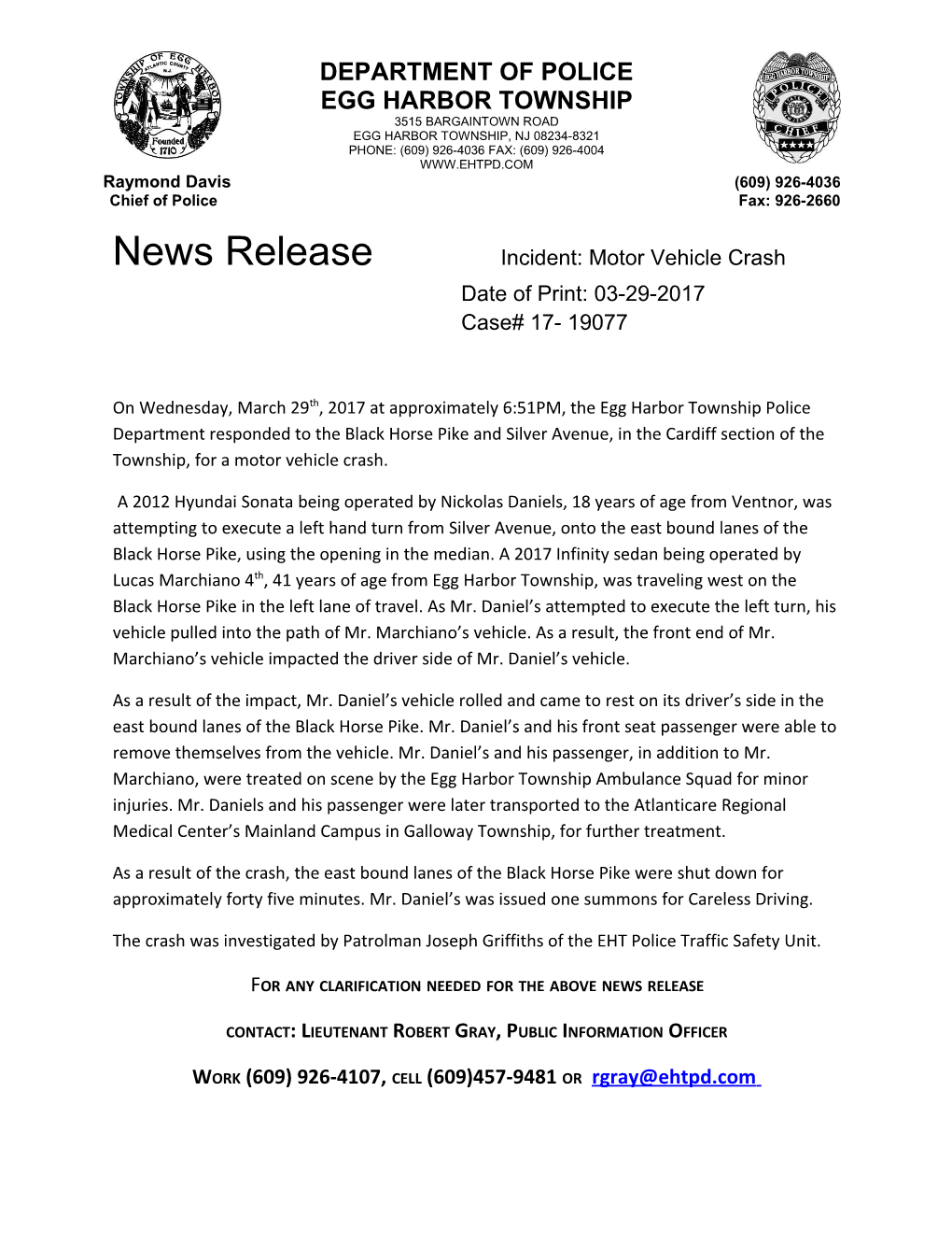 News Release Incident: Robbery Update s4