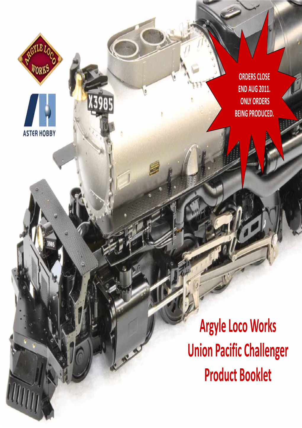 Argyle Loco Works Union Pacific Challenger Product Booklet BACKGROUND on the CHALLENGER PROJECT