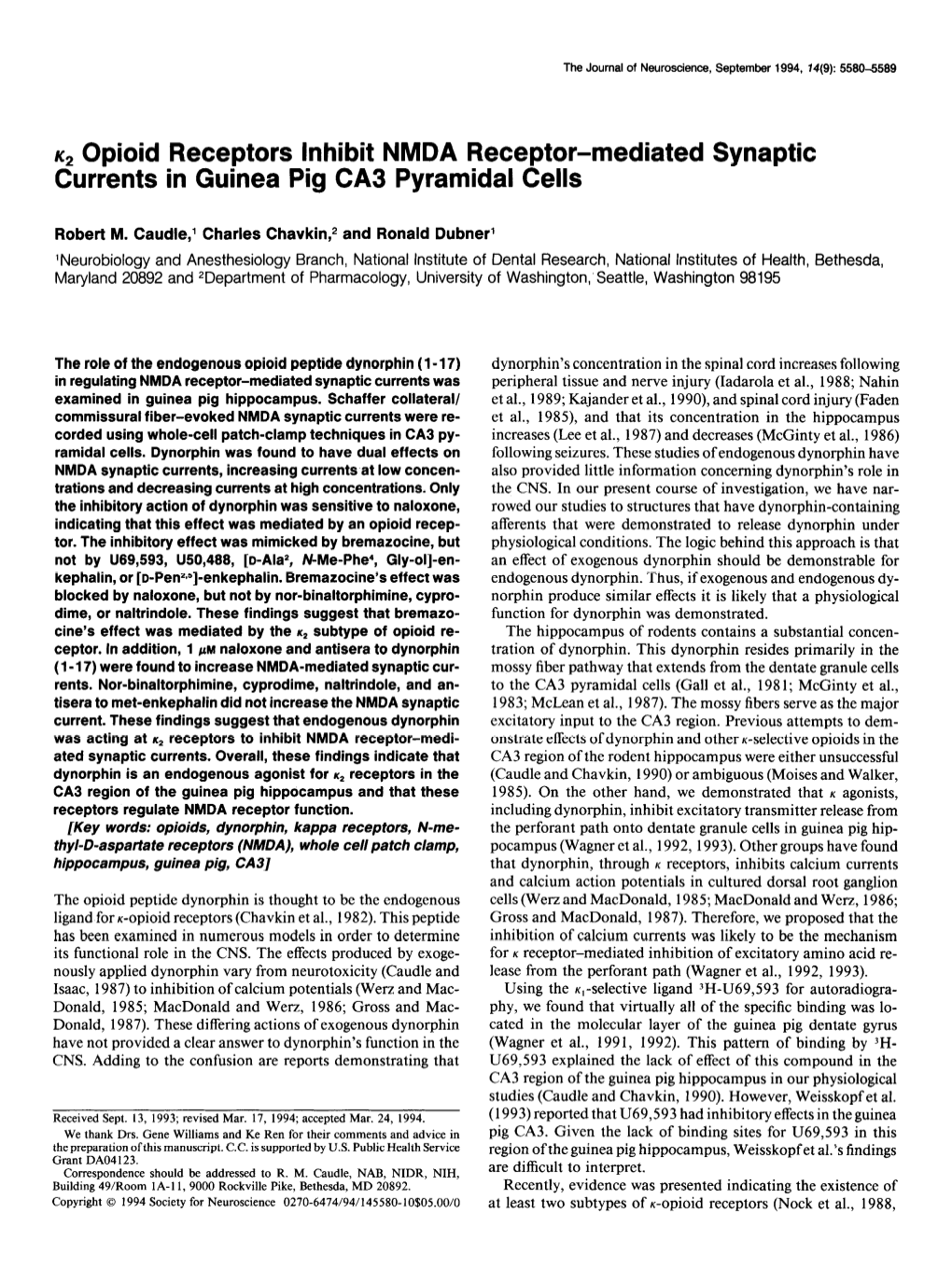 Currents in Guinea Pig CA3 Pyramidal Cells