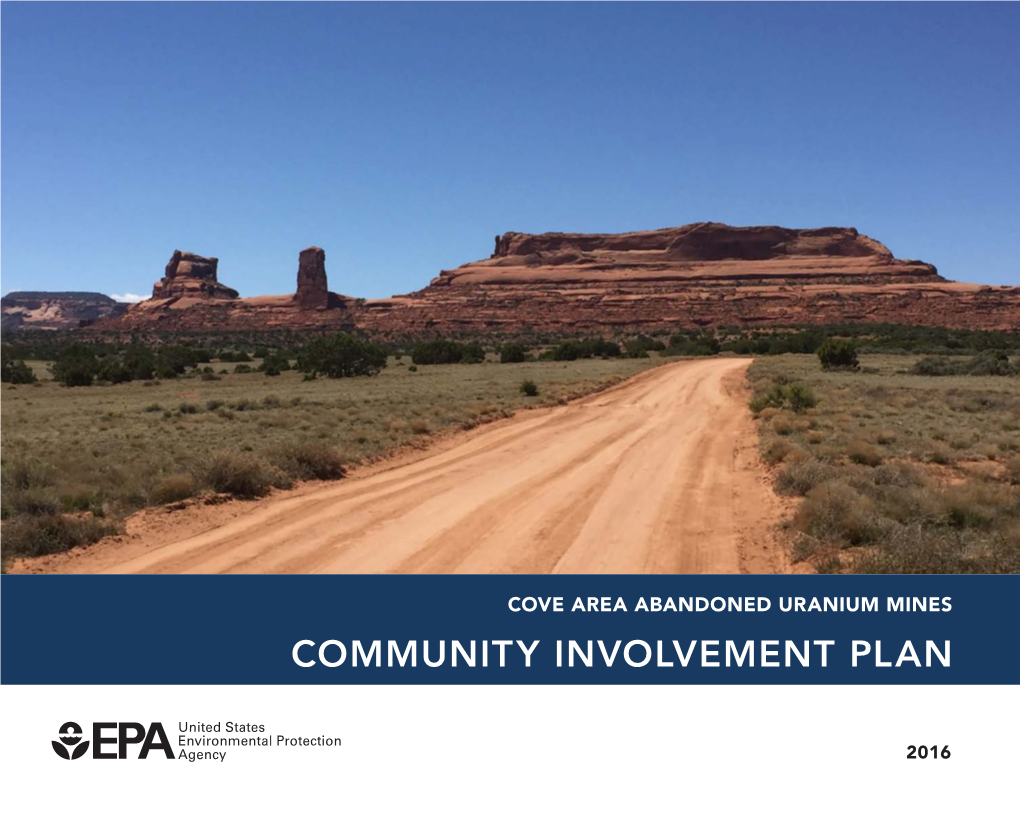 Community Involvement Plan: Cove Area Abandoned Uranium Mines