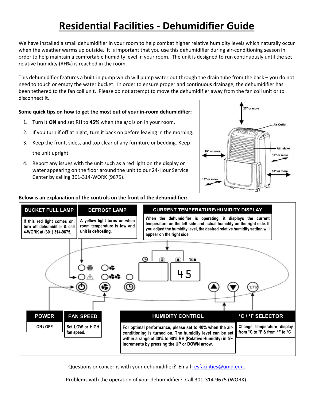 Residential Facilities - Dehumidifier Guide