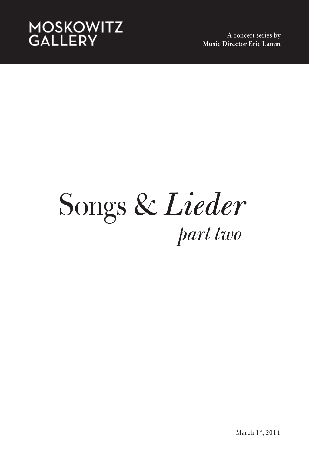 Songs & Lieder