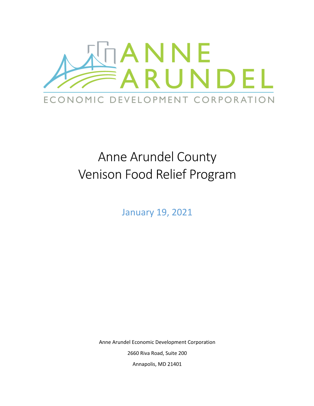 AAEDC Venison Food Relief Program Final Report