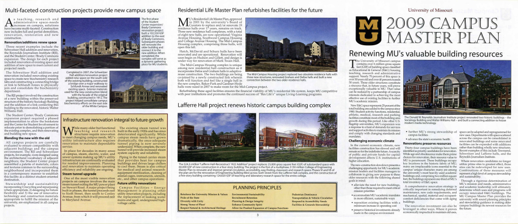 Renewing MU's Valuable Building Resources Expansion