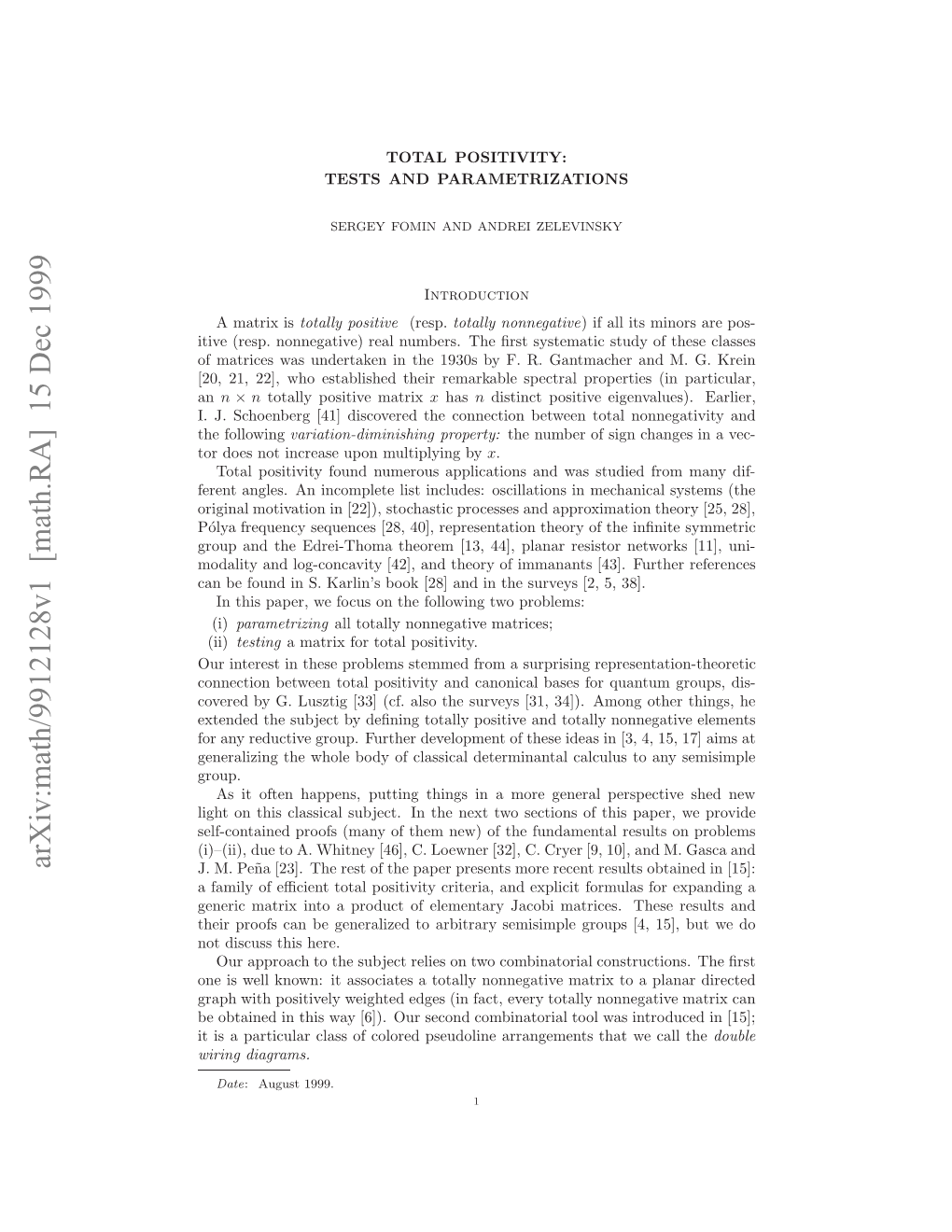 Arxiv:Math/9912128V1 [Math.RA] 15 Dec 1999 Iigdiagrams