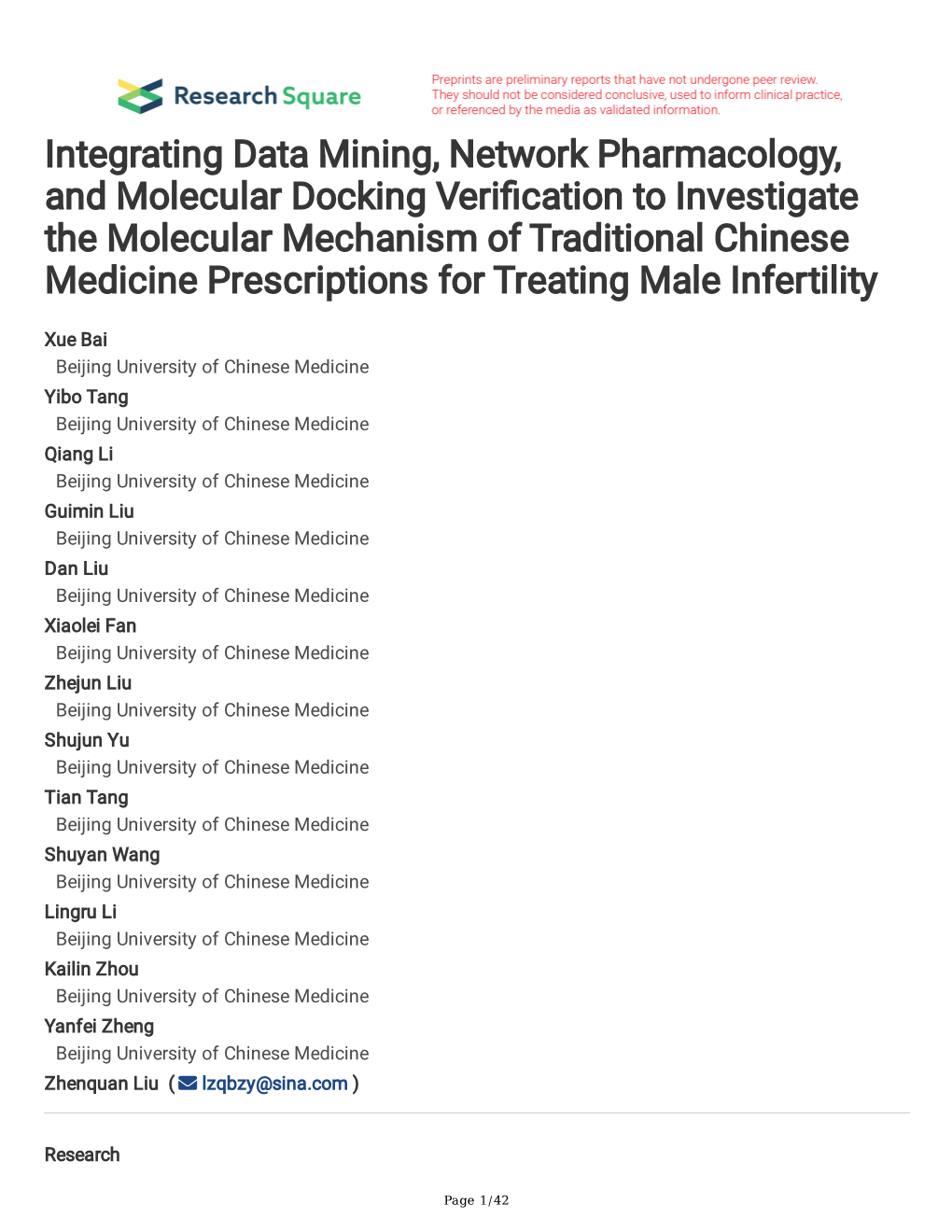 Integrating Data Mining, Network Pharmacology, and Molecular