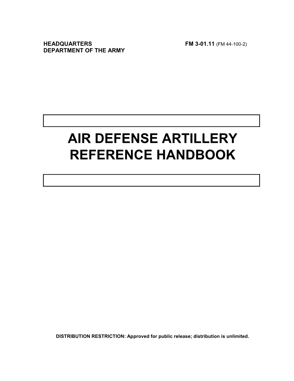 Air Defense Artillery Reference Handbook