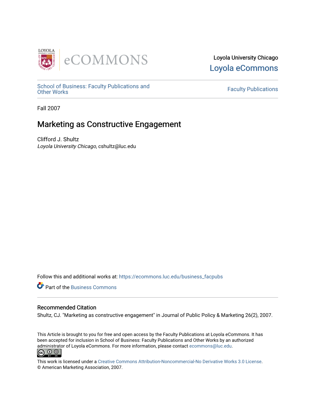 Marketing As Constructive Engagement