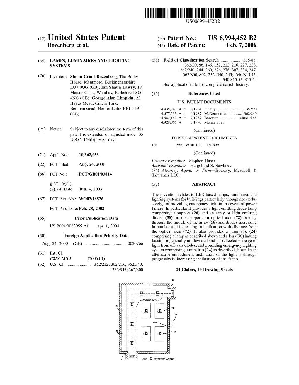 (12) United States Patent (10) Patent No.: US 6,994,452 B2 Rozenberg Et Al