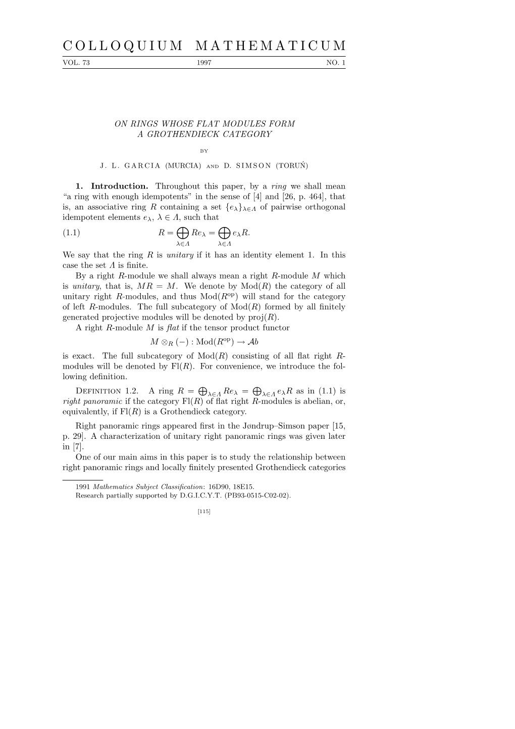 On Rings Whose Flat Modules Form a Grothendieck Category