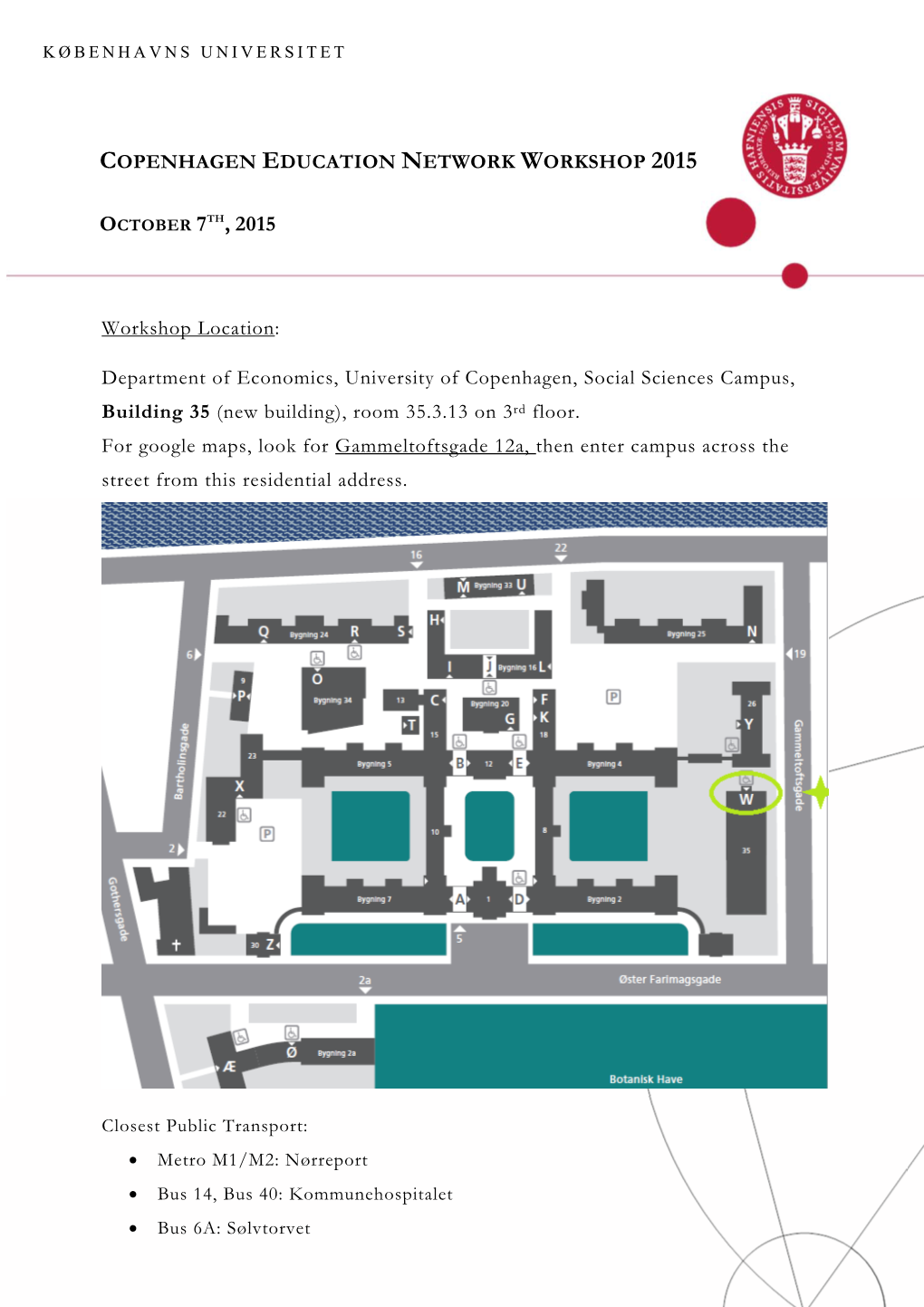 Copenhagen Education Network Workshop 2015