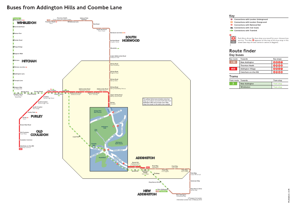 Buses from Addington Hills and Coombe Lane